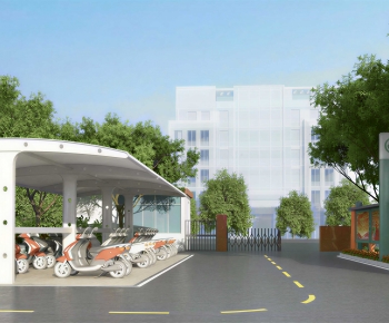 Modern Outdoor Parking Lot-ID:236027962