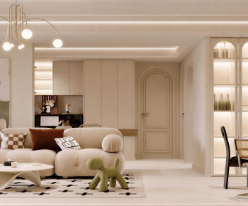 Modern A Living Room-ID:923449998