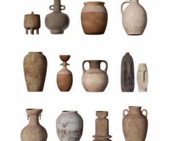Wabi-sabi Style Clay Pot-ID:910104048