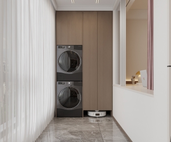 Modern Balcony Laundry Room-ID:448313003