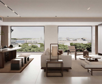 New Chinese Style A Living Room-ID:304465064