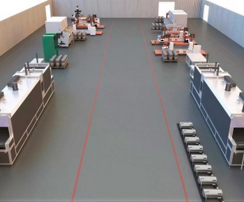 Modern Factory Floor/warehouse-ID:872764119