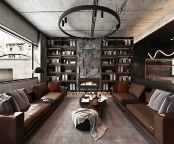 Industrial Style A Living Room-ID:316400055