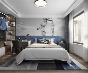 Modern Boy's Room And Son's Room-ID:677082063