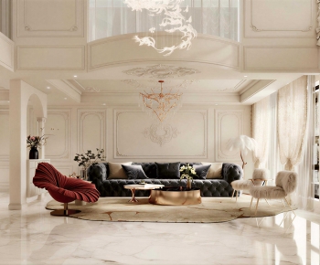 French Style A Living Room-ID:628607036