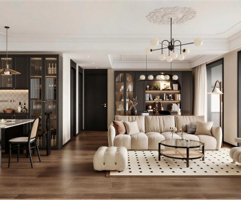 French Style A Living Room-ID:554858923
