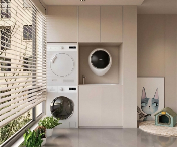 Modern Balcony Laundry Room-ID:848059894