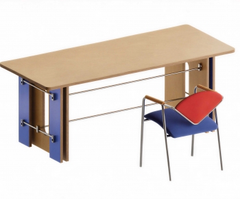 Modern Computer Desk And Chair-ID:668838986