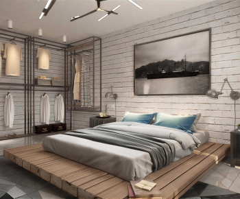 Industrial Style Bedroom-ID:849039086