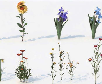 Modern Flowers And Grass-ID:873104101