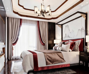 New Chinese Style Bedroom-ID:746068952
