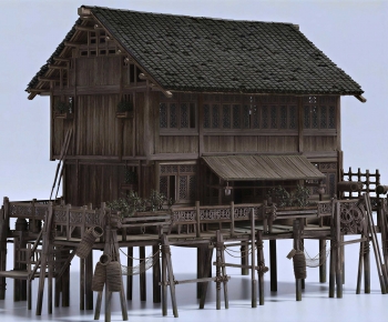 Chinese Style Building Appearance-ID:747914081