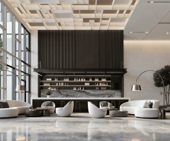 Modern Office Reception Desk-ID:521507022
