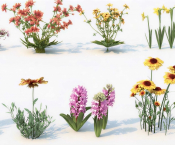 Modern Flowers And Grass-ID:763866908