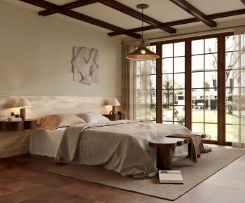 Wabi-sabi Style Bedroom-ID:459258081