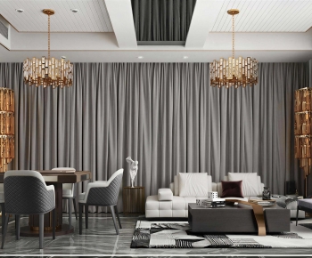 Modern A Living Room-ID:601821901