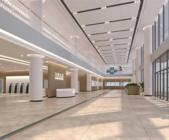 Modern Hospital Hall-ID:854060892