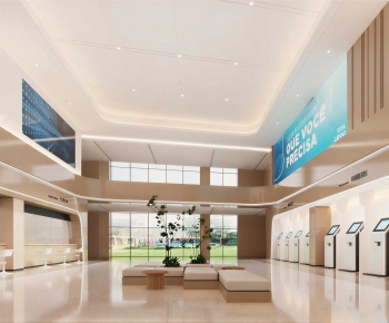 Modern Hospital Hall-ID:495089056