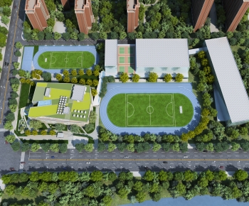 Modern Architectural Bird's-eye View Planning-ID:630126002