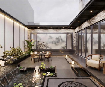 New Chinese Style Courtyard/landscape-ID:222038986