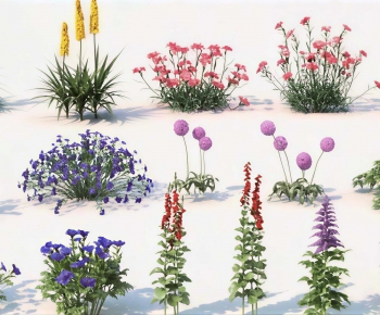 Modern Flowers And Grass-ID:874394896