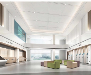 Modern Hospital Hall-ID:573399079