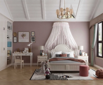 Simple European Style Girl's Room Daughter's Room-ID:954647062