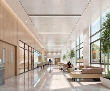 Modern Hospital Hall-ID:767695908