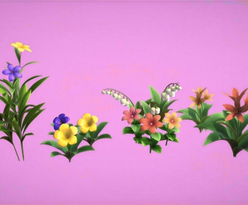 Modern Flowers And Grass-ID:653520116