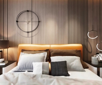 Modern Double Bed-ID:192706112
