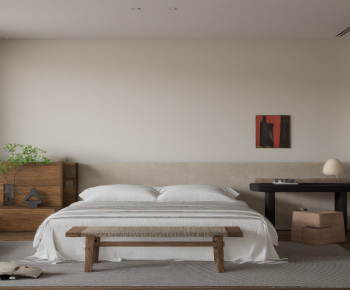 Wabi-sabi Style Bedroom-ID:906477932