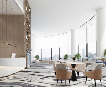 Modern Office Reception Desk-ID:739688948