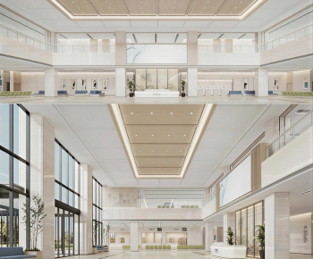 Modern Hospital Hall-ID:339803933
