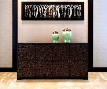 New Chinese Style Entrance Cabinet-ID:613353017