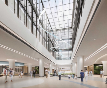 Modern Hospital Hall-ID:625257977