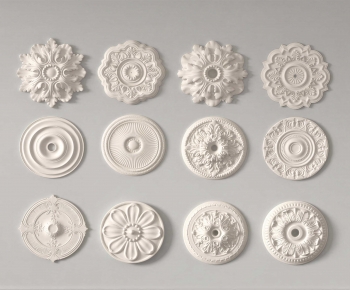 French Style Plaster Carved Top Plate-ID:949511057