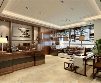 New Chinese Style Manager's Office-ID:728731223