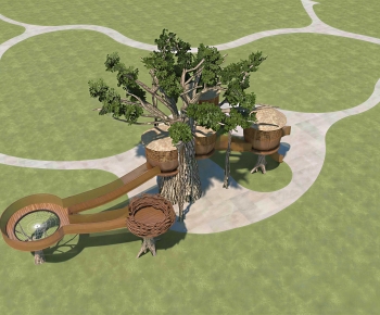 Modern Park Landscape-ID:493550069