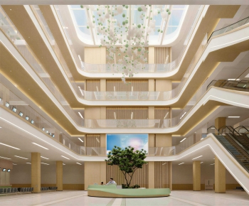 Modern Hospital Hall-ID:882323036