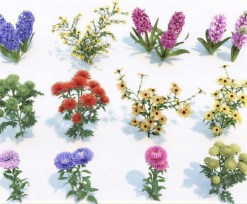 Modern Flowers And Grass-ID:731806043