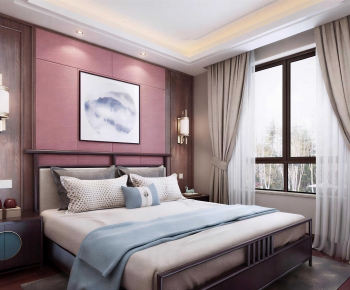 New Chinese Style Bedroom-ID:676111943