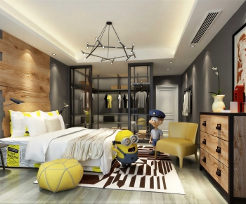 Industrial Style Bedroom-ID:752445945