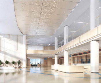 Modern Hospital Hall-ID:292301899