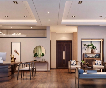 New Chinese Style Manager's Office-ID:623728993