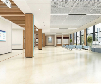 Modern Hospital Hall-ID:384140016