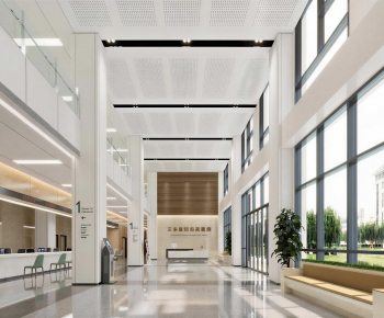 Modern Hospital Hall-ID:998959062
