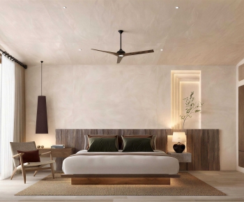 Wabi-sabi Style Bedroom-ID:704746964