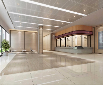 Modern Hospital Hall-ID:762746101