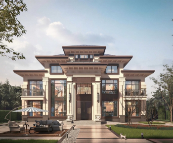 New Chinese Style Detached Villa-ID:605829955