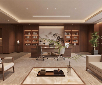 New Chinese Style Manager's Office-ID:705480643